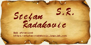 Stefan Radaković vizit kartica